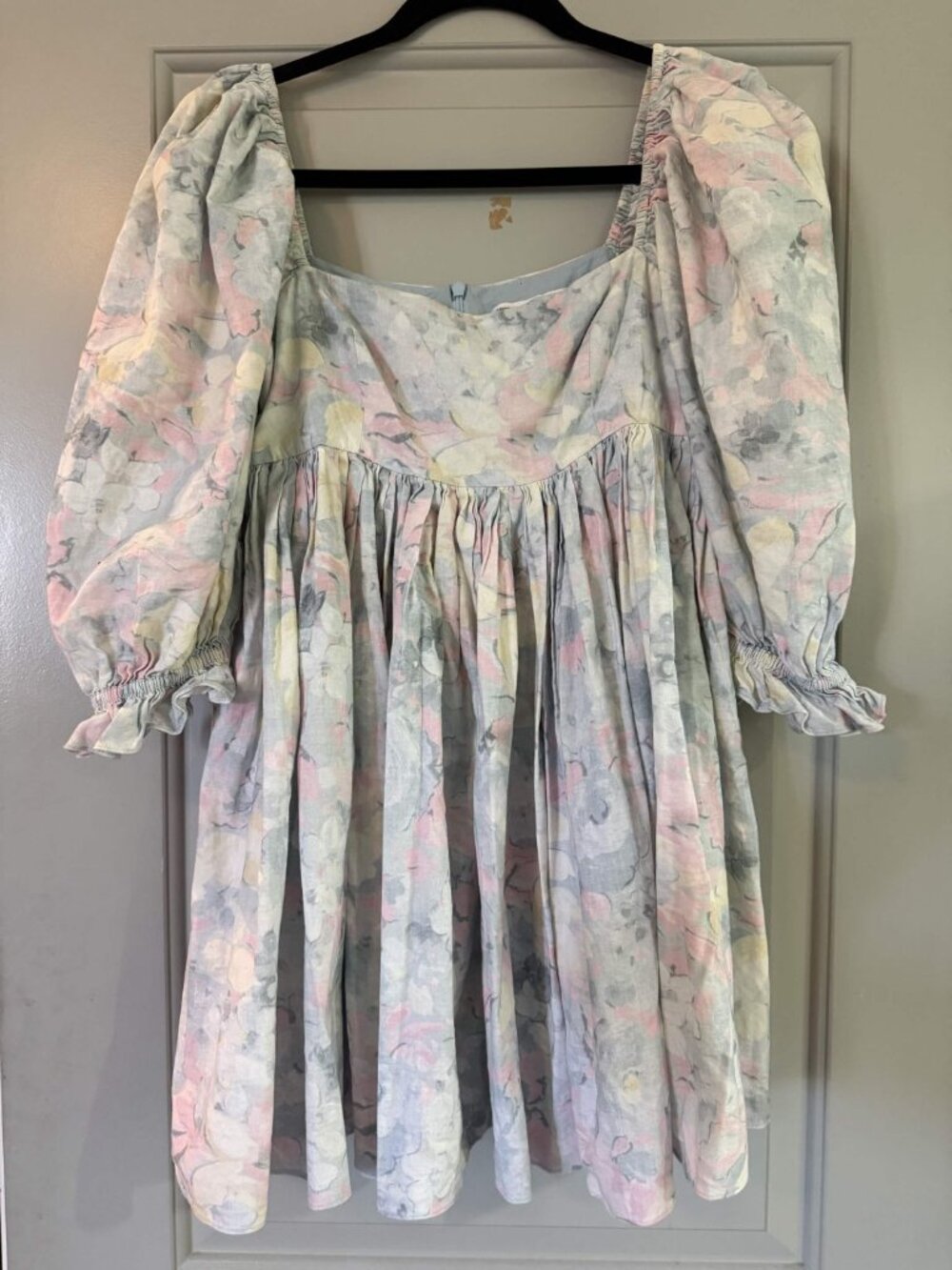 Selkie Cotton Monet Print Puff Dress -Size S 100% Cotton - Picture 4 of 7